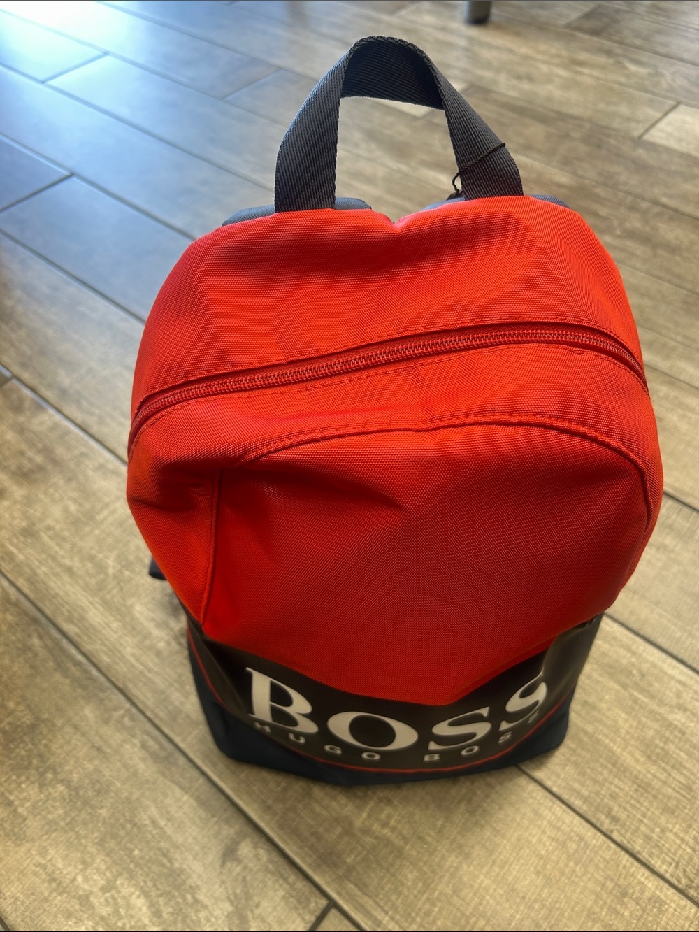 BOSS Hugo Boss Red and Navy Men's Backpack NWT